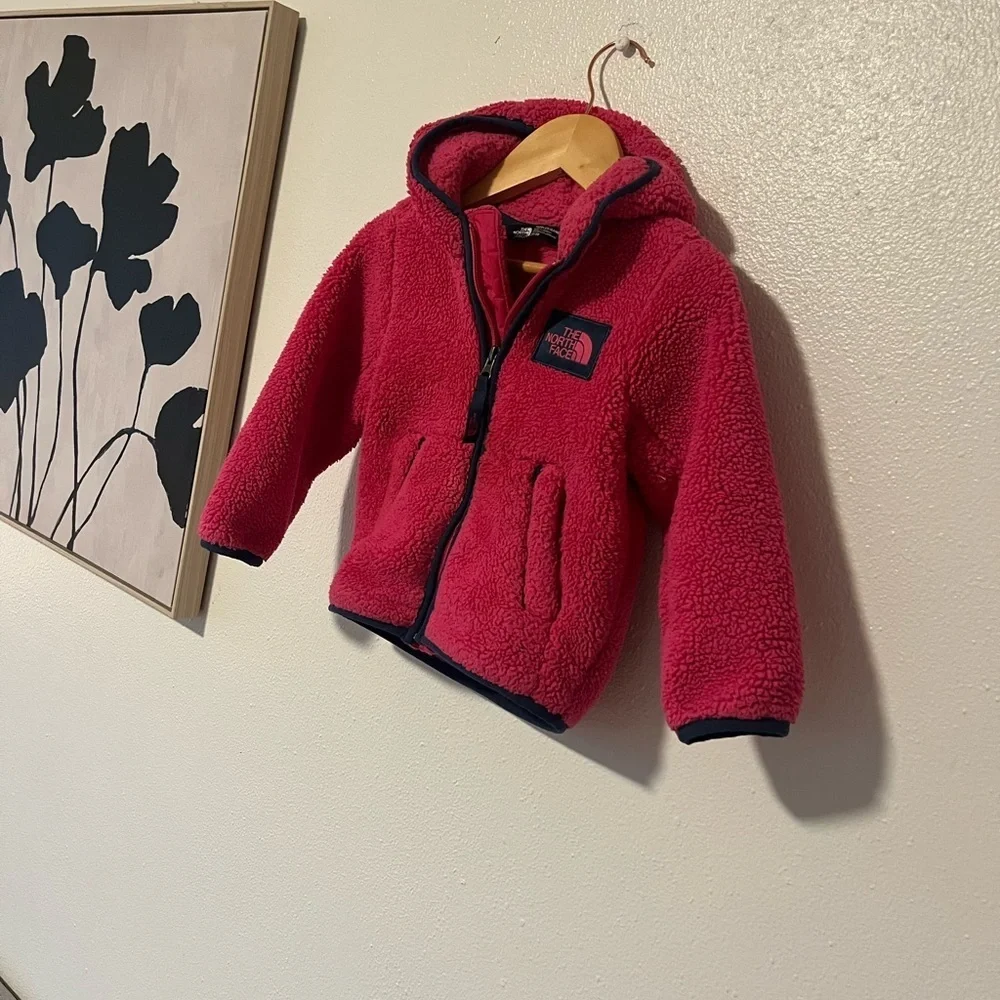 The North Face Vibrant Pink Fleece Hoodie 2T